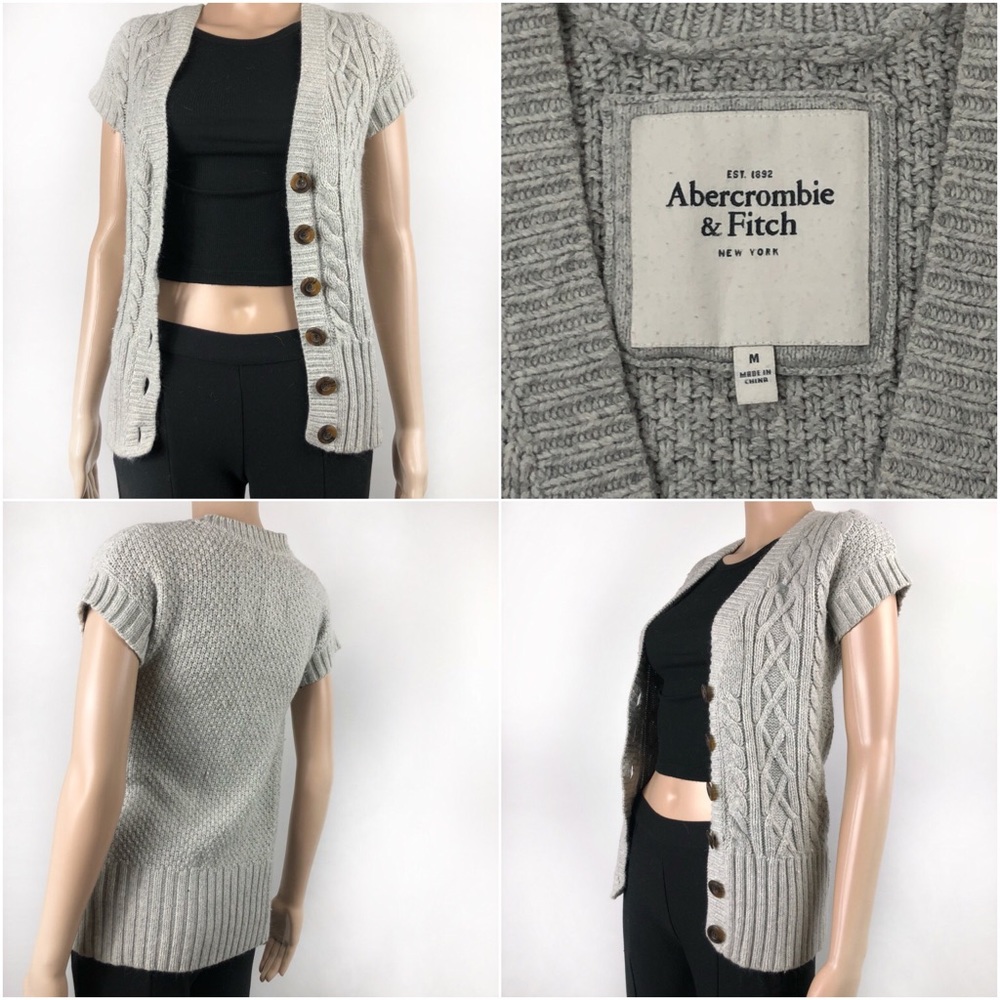 Abercrombie & Fitch Gray Women’s Cardigan w/ Logo